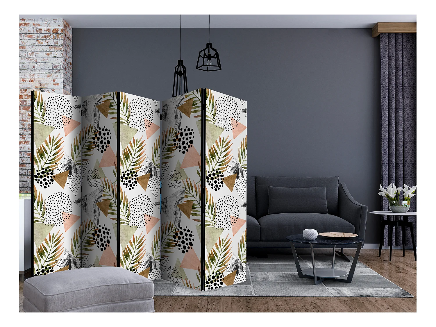 Paravento - Tropical Geometry II [Room Dividers] - 225x172