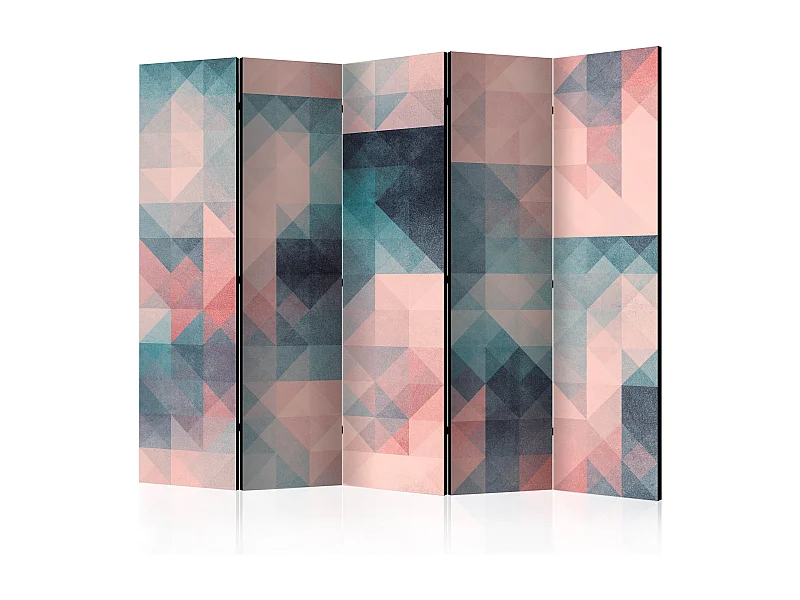 Paravento - Pixels (Green and Pink) II [Room Dividers] - 225x172