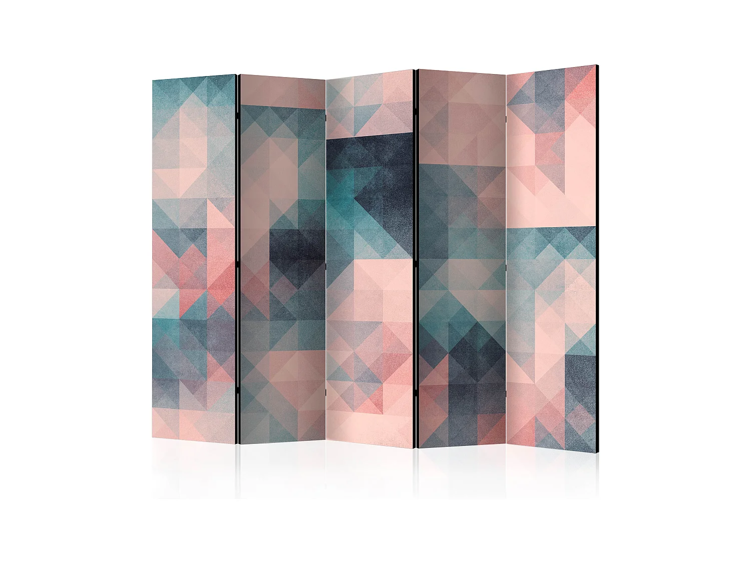 Paravento - Pixels (Green and Pink) II [Room Dividers] - 225x172