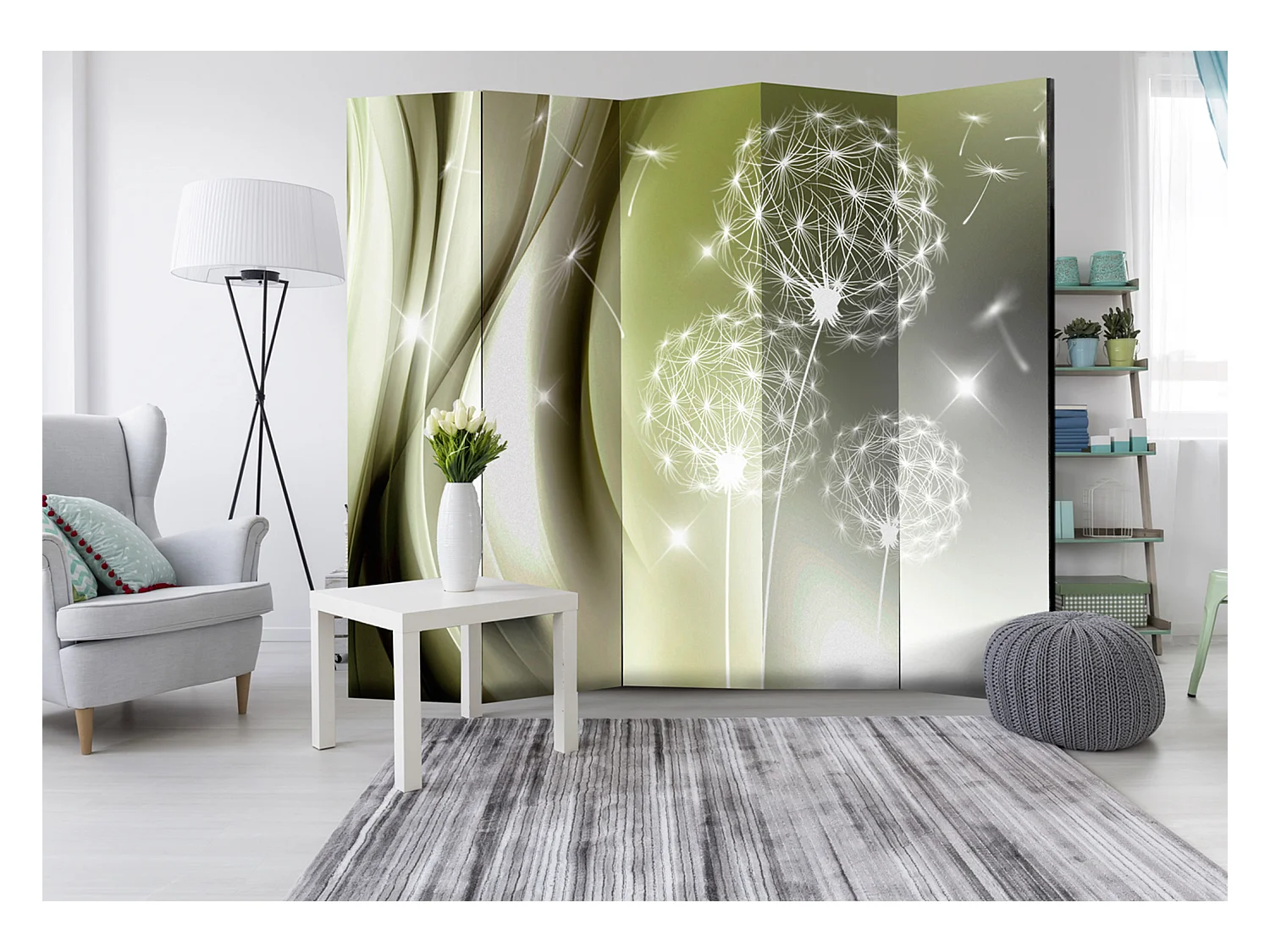 Paravento - Green Gentleness II [Room Dividers] - 225x172