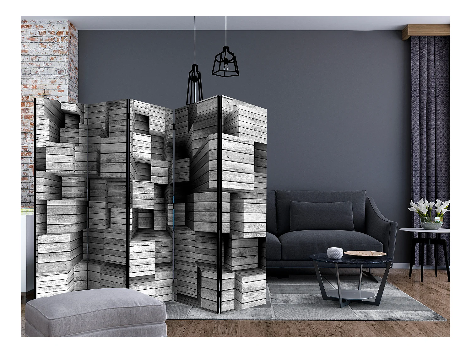 Paravento - Grey Precision II [Room Dividers] - 225x172