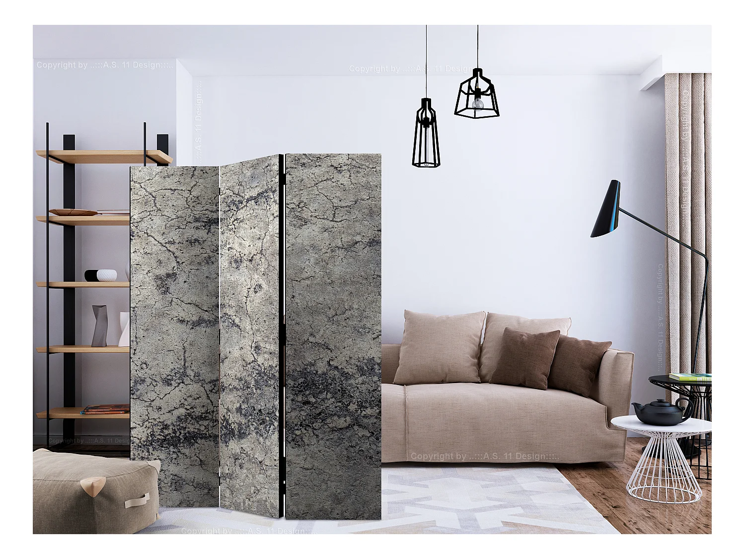 Paravento - Grey Lady [Room Dividers] - 135x172