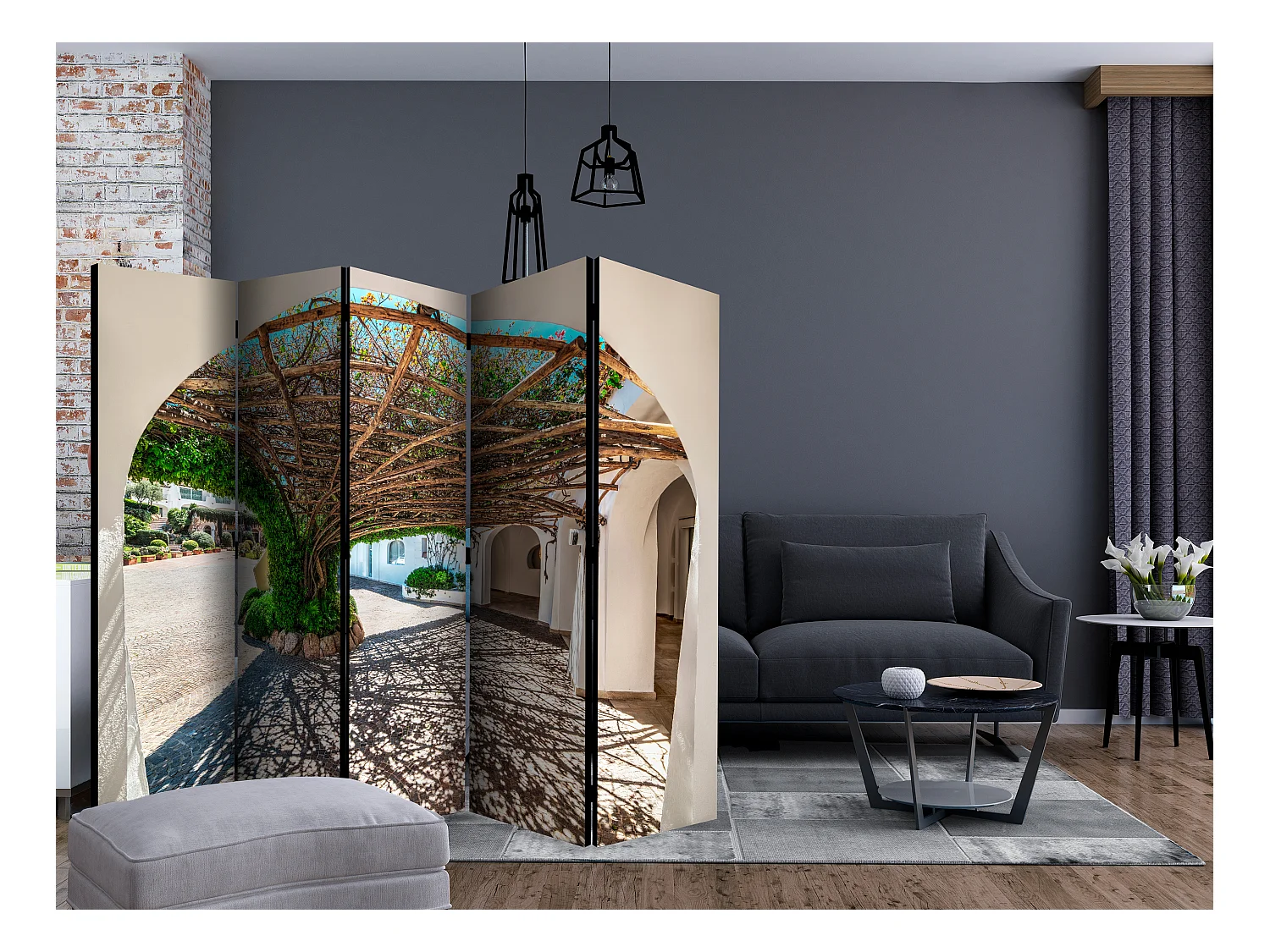 Paravento - The Arbour of Trees - Poltu Quatu, Italy II [Room Dividers] - 225x172