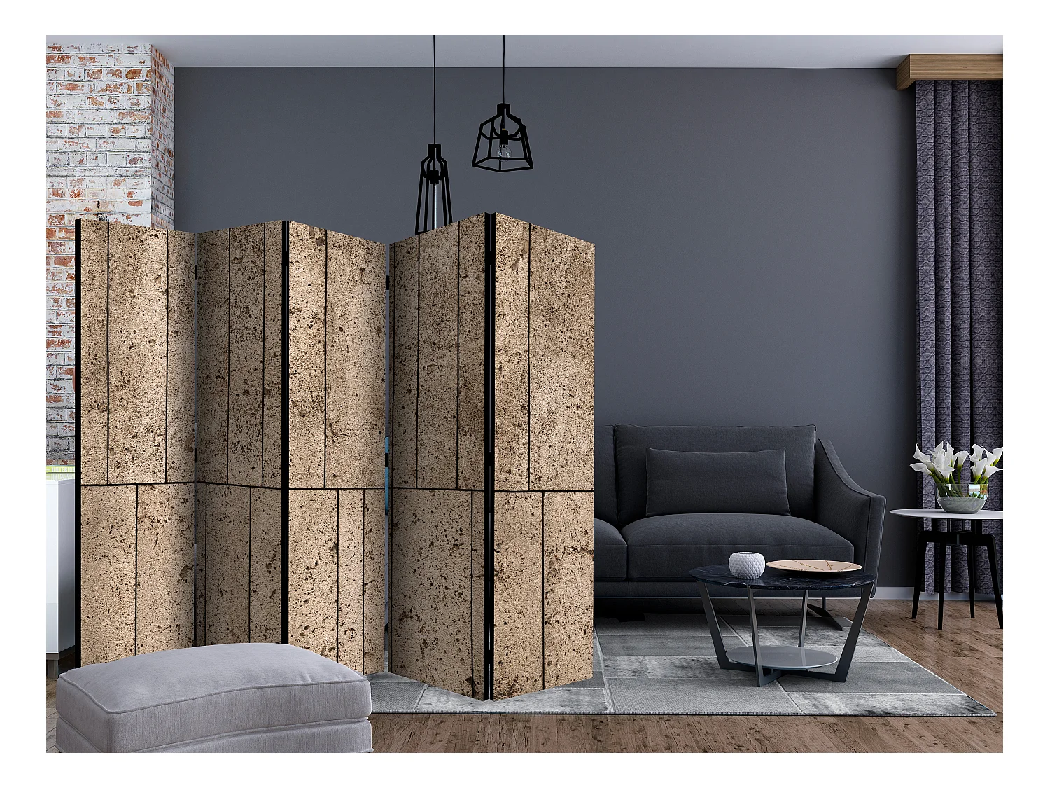 Paravento - Beige Wall II [Room Dividers] - 225x172