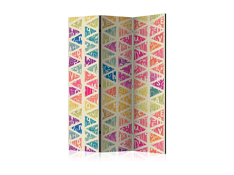 Paravento - Letters nad Triangles [Room Dividers] - 135x172