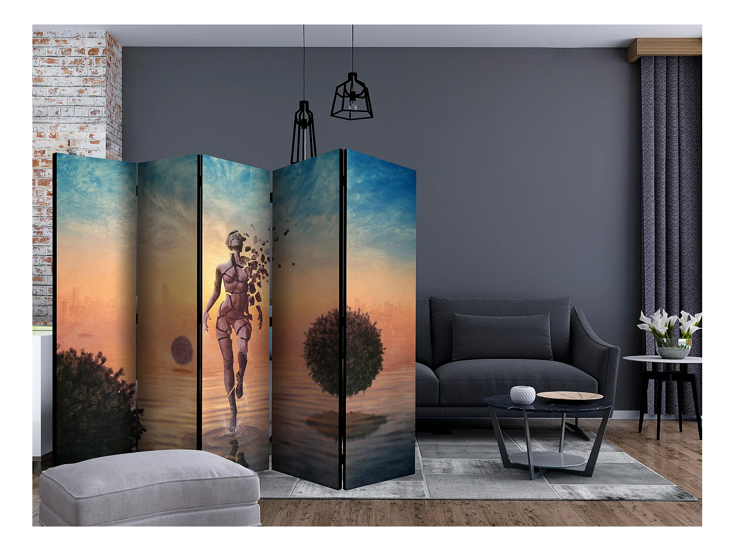 Paravento - Walk on the Water II [Room Dividers] - 225x172