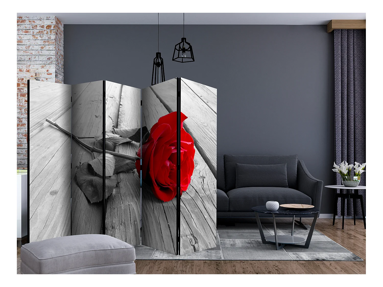 Paravento - Abandoned Rose II [Room Dividers] - 225x172