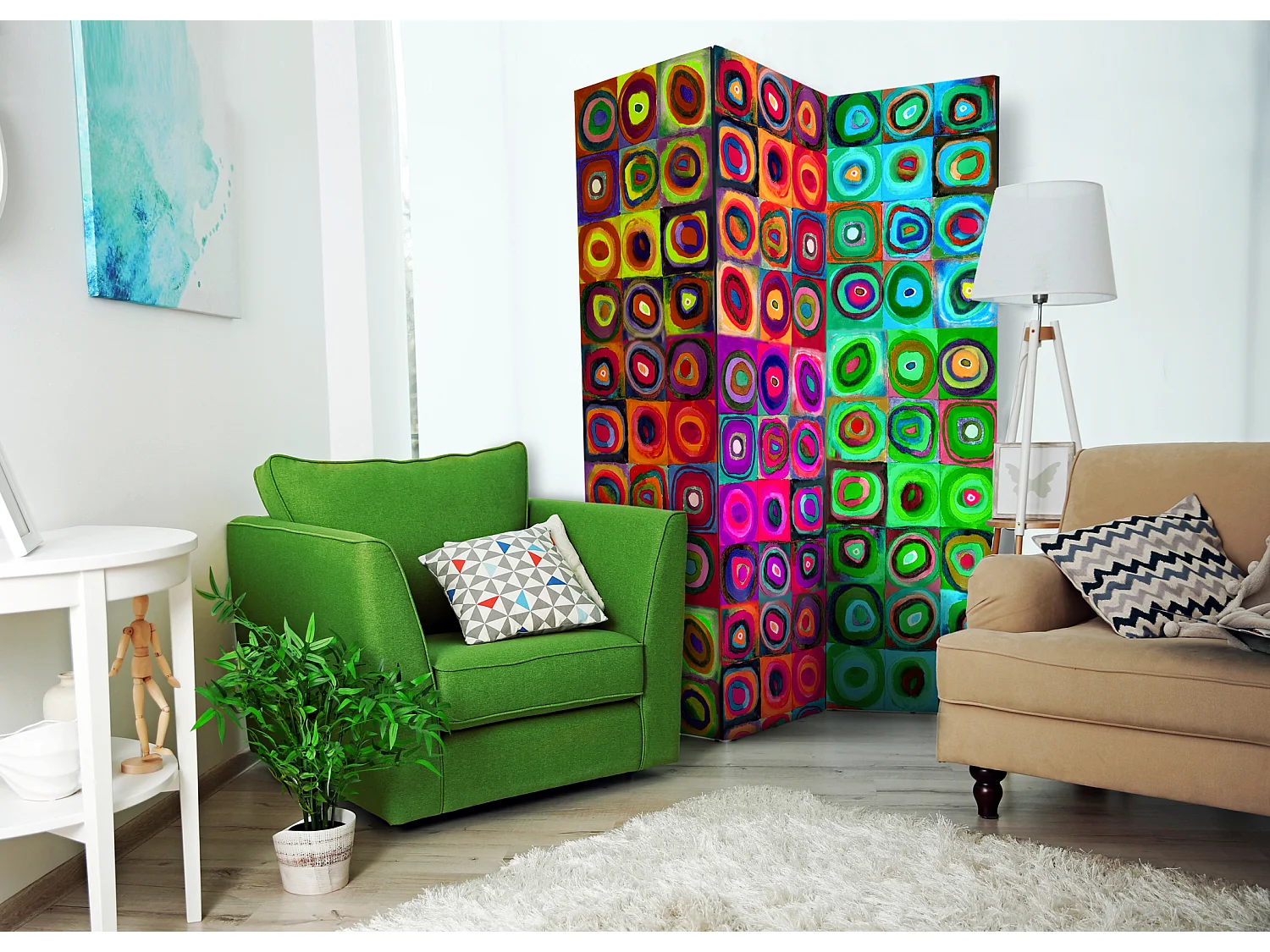 Paravento - Colorful Abstract Art  [Room Dividers] - 135x172