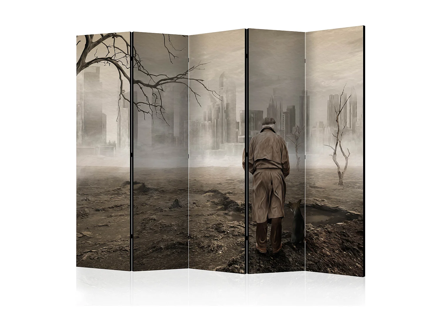Paravento - Ghost's city II [Room Dividers] - 225x172