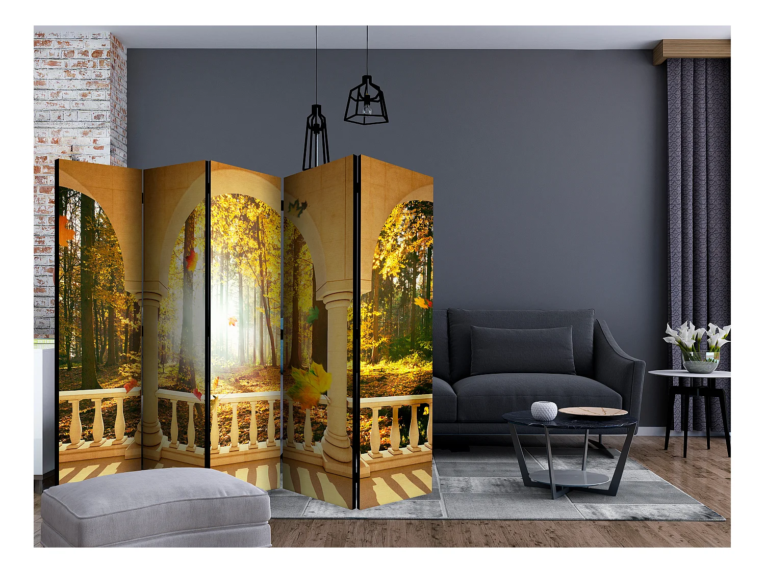 Paravento - Dream About Autumnal Forest II [Room Dividers] - 225x172