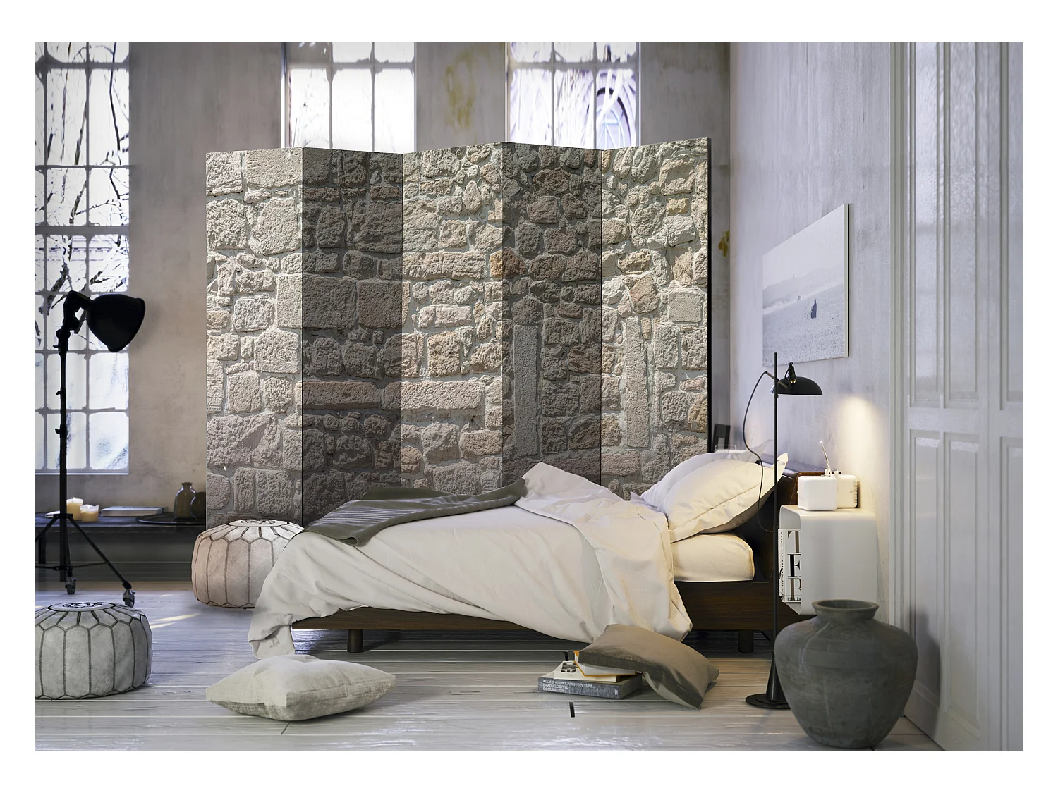 Paravento - Stone Temple II [Room Dividers] - 225x172