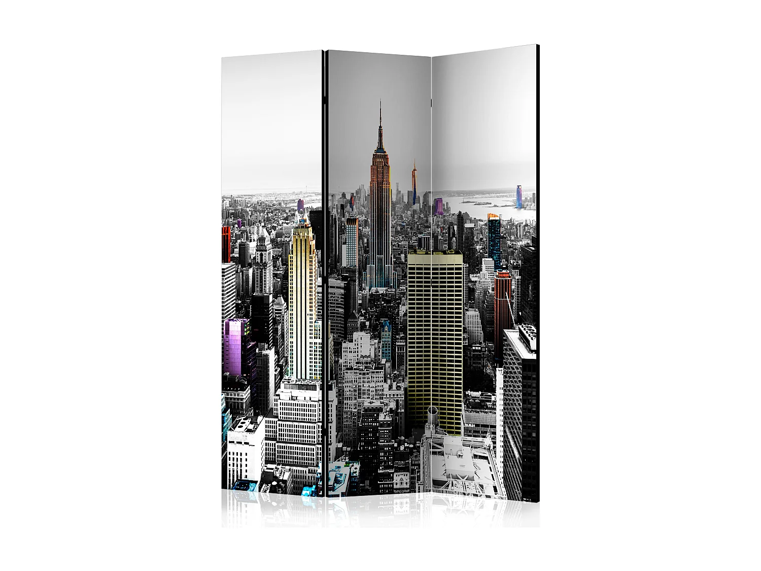 Paravento - Iridescent skyscrapers  [Room Dividers] - 135x172