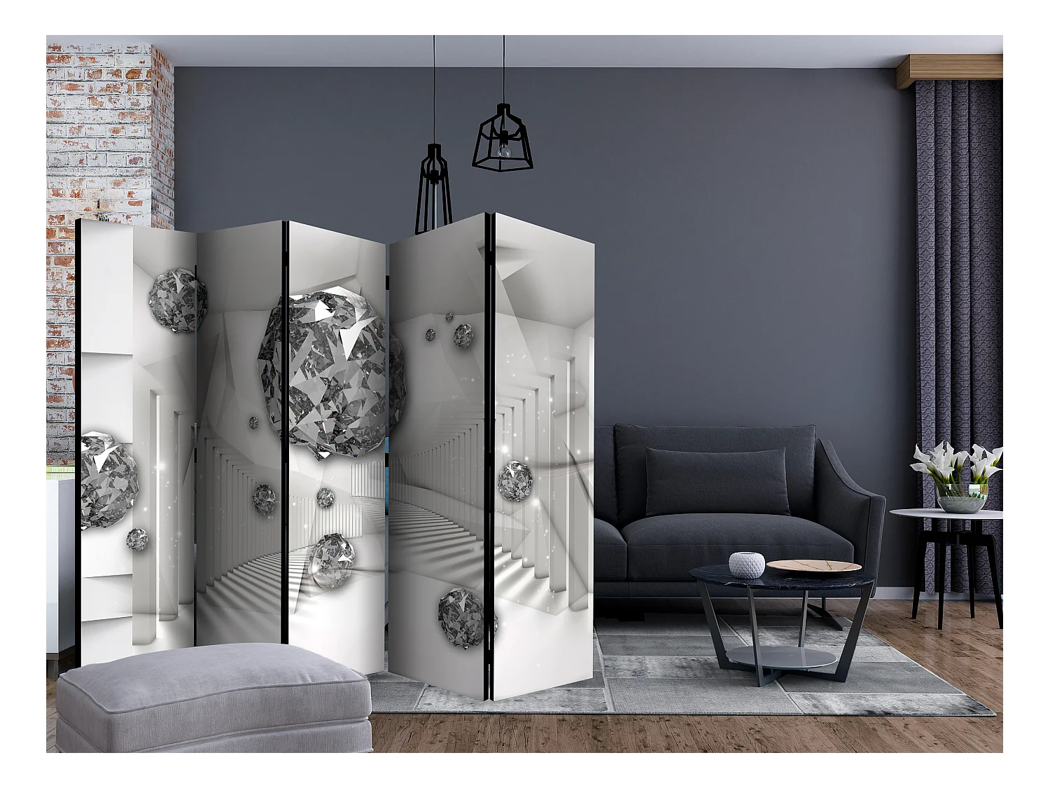 Paravento - Diamond Chamber II II [Room Dividers] - 225x172