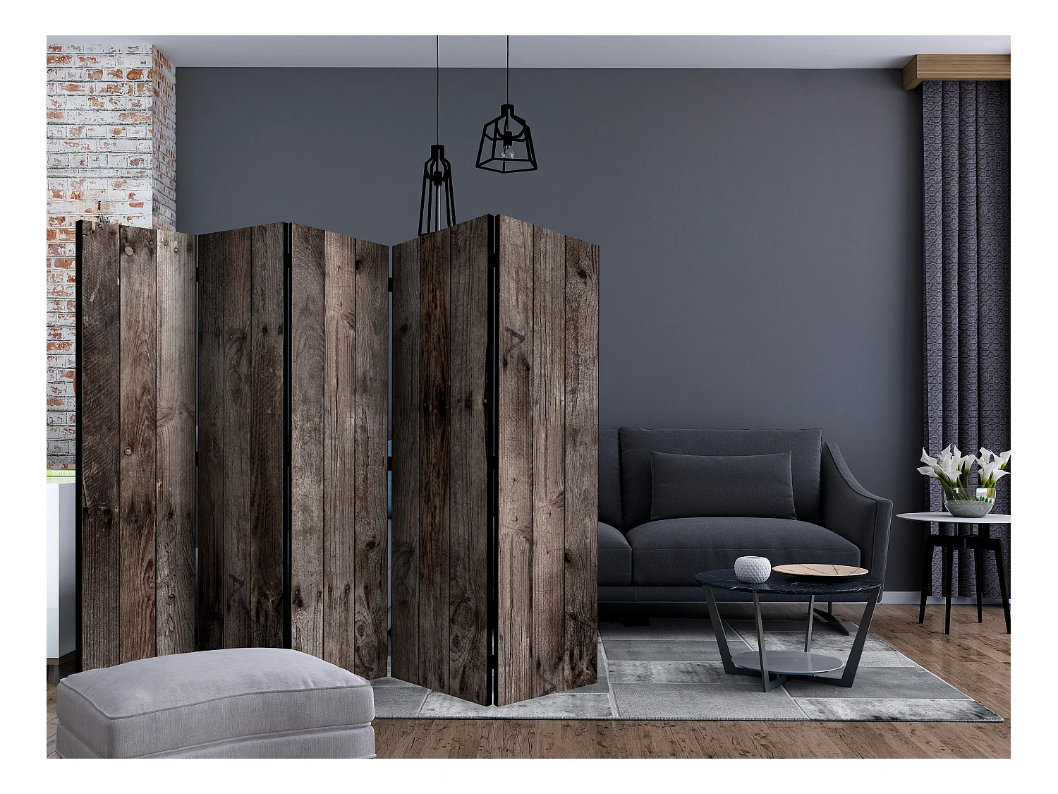 Paravento - Boards with Nails II [Room Dividers] - 225x172