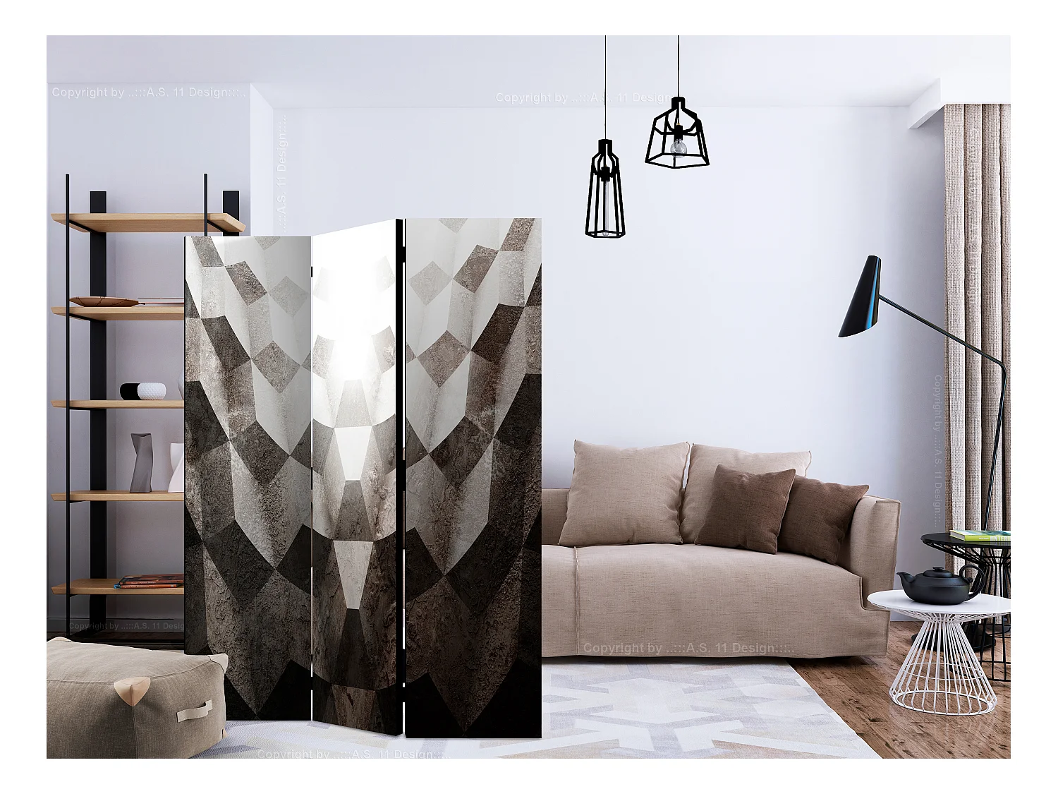 Paravento - Light in the Tunnel [Room Dividers] - 135x172