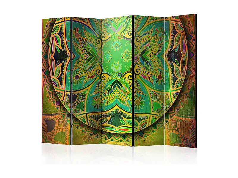 Paravento - Mandala: Emerald Fantasy II [Room Dividers] - 225x172