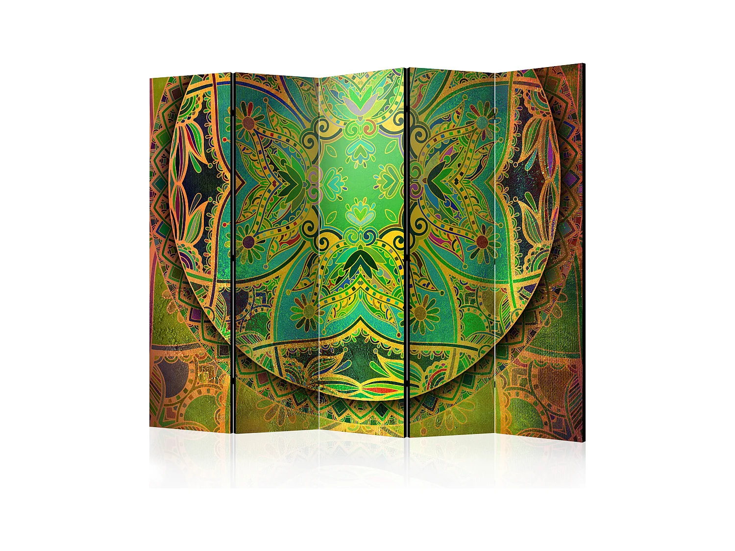 Paravento - Mandala: Emerald Fantasy II [Room Dividers] - 225x172