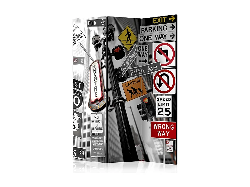 Paravento - New York Signs [Room Dividers] - 135x172