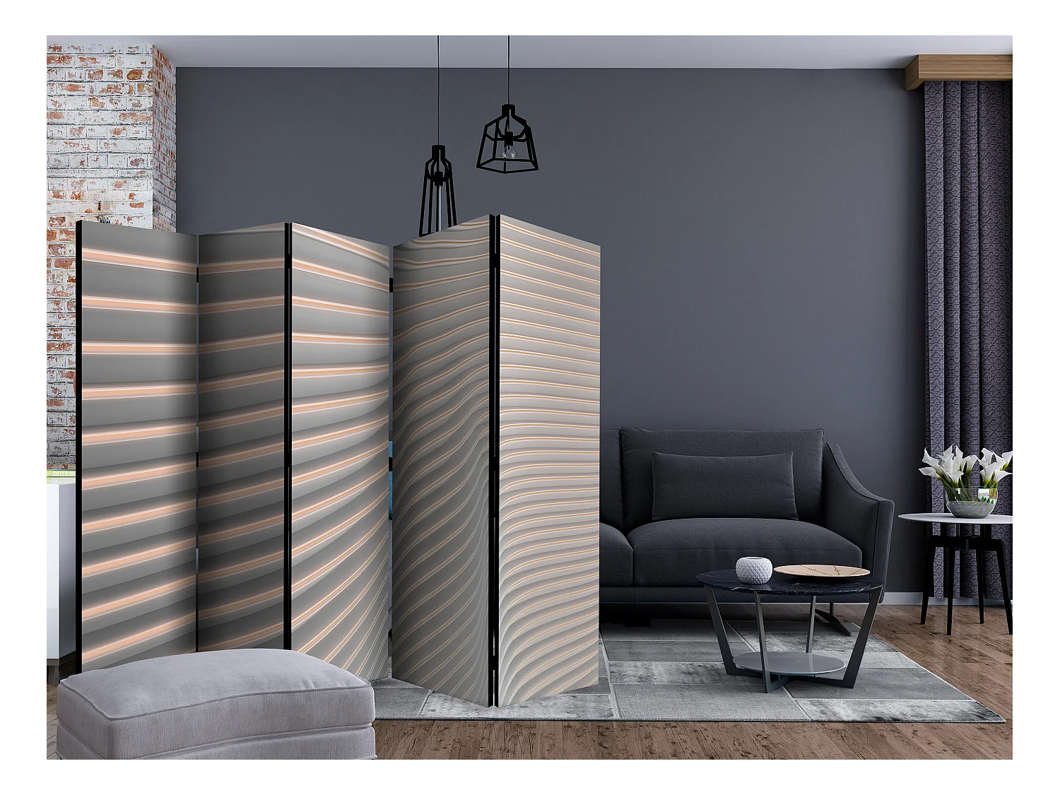 Paravento - Cool Stripes II [Room Dividers] - 225x172