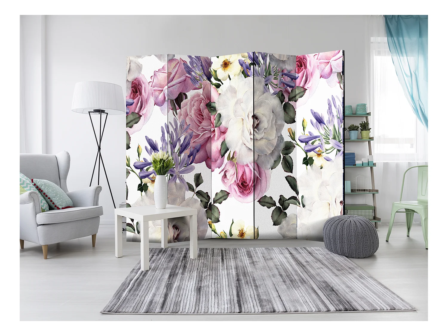 Paravento - Floral Glade II [Room Dividers] - 225x172