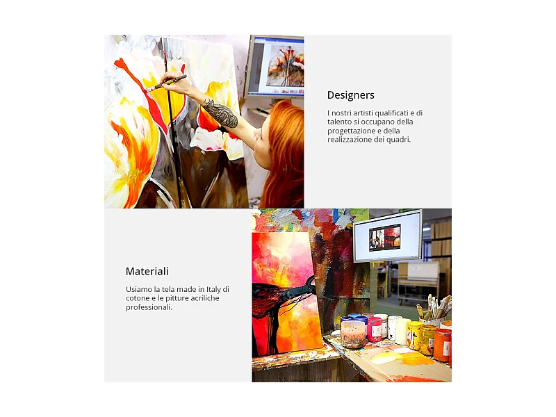 Quadro dipinto - Colori dell'arcobaleno - 120x60