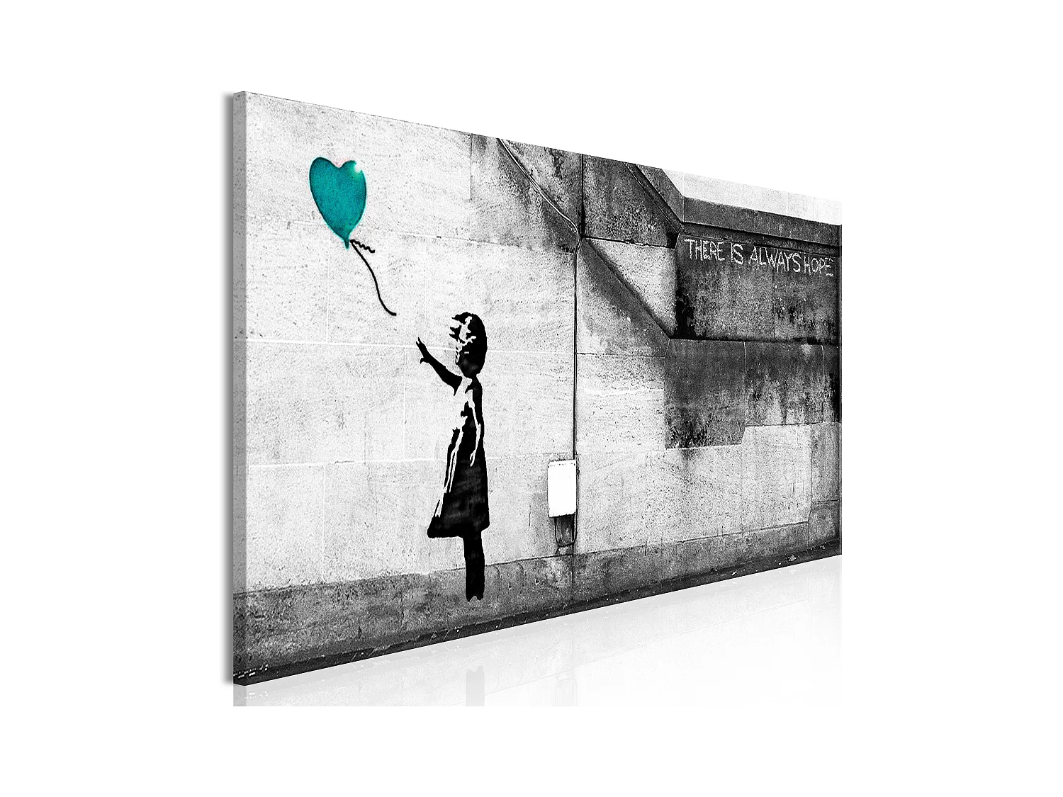 Quadro - There is Always Hope (1 Part) Narrow Turquoise - 150x50