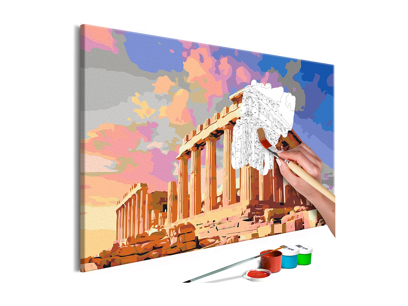 Quadro Fai Da Te Con Muschio Conservato, Set Completo Con Cornice In Legno Bianco 100x35 Cm, Kit Per Decorazione Murale Naturale - 3