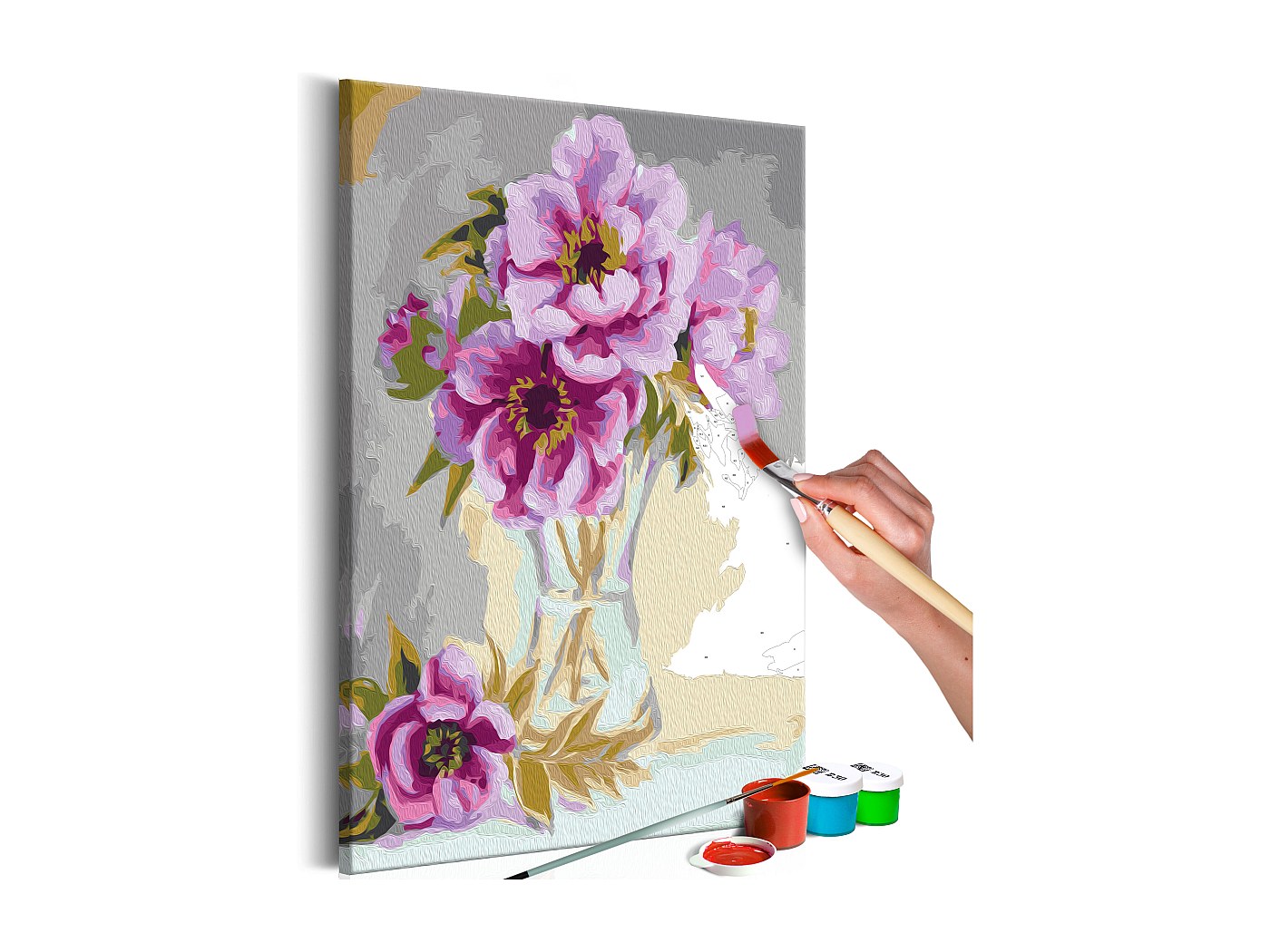 Fai da te con muschio, fai da te, da incollare, fai da te, set completo di cornici in legno (nero, 25 x 25 cm