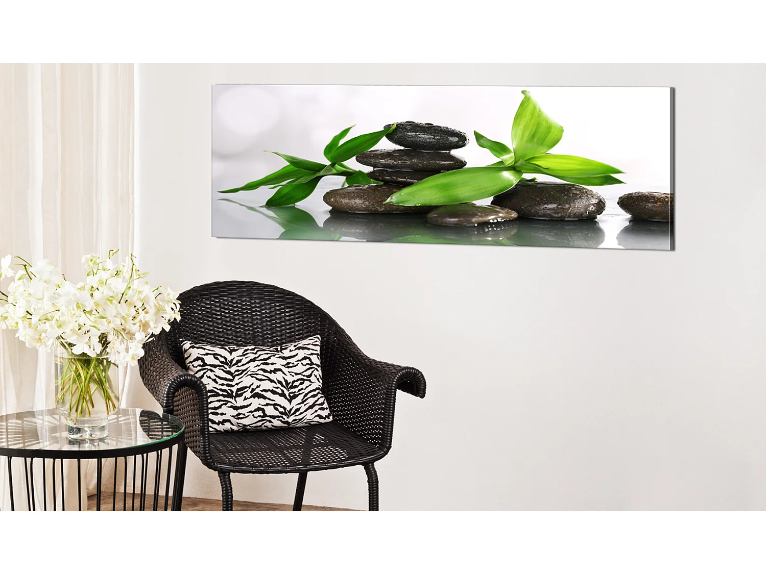 Quadro - SPA: Bamboo and Stones - 120x40