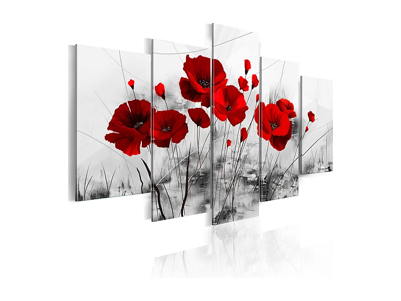 Quadro - papaveri - rosso  miracolo - 100x50