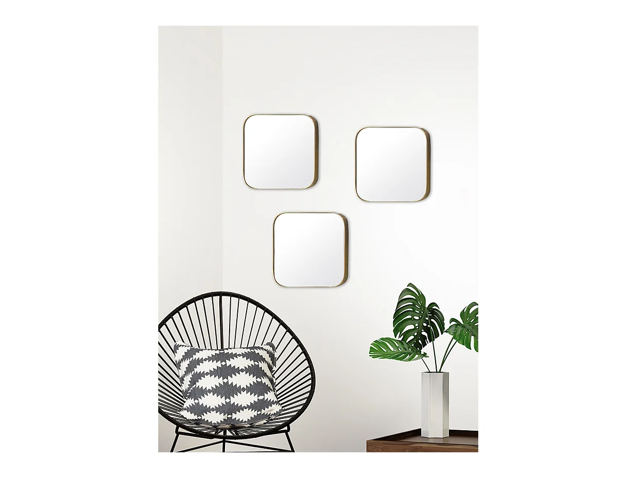 Miroir carré aux bords fins 30x30cm