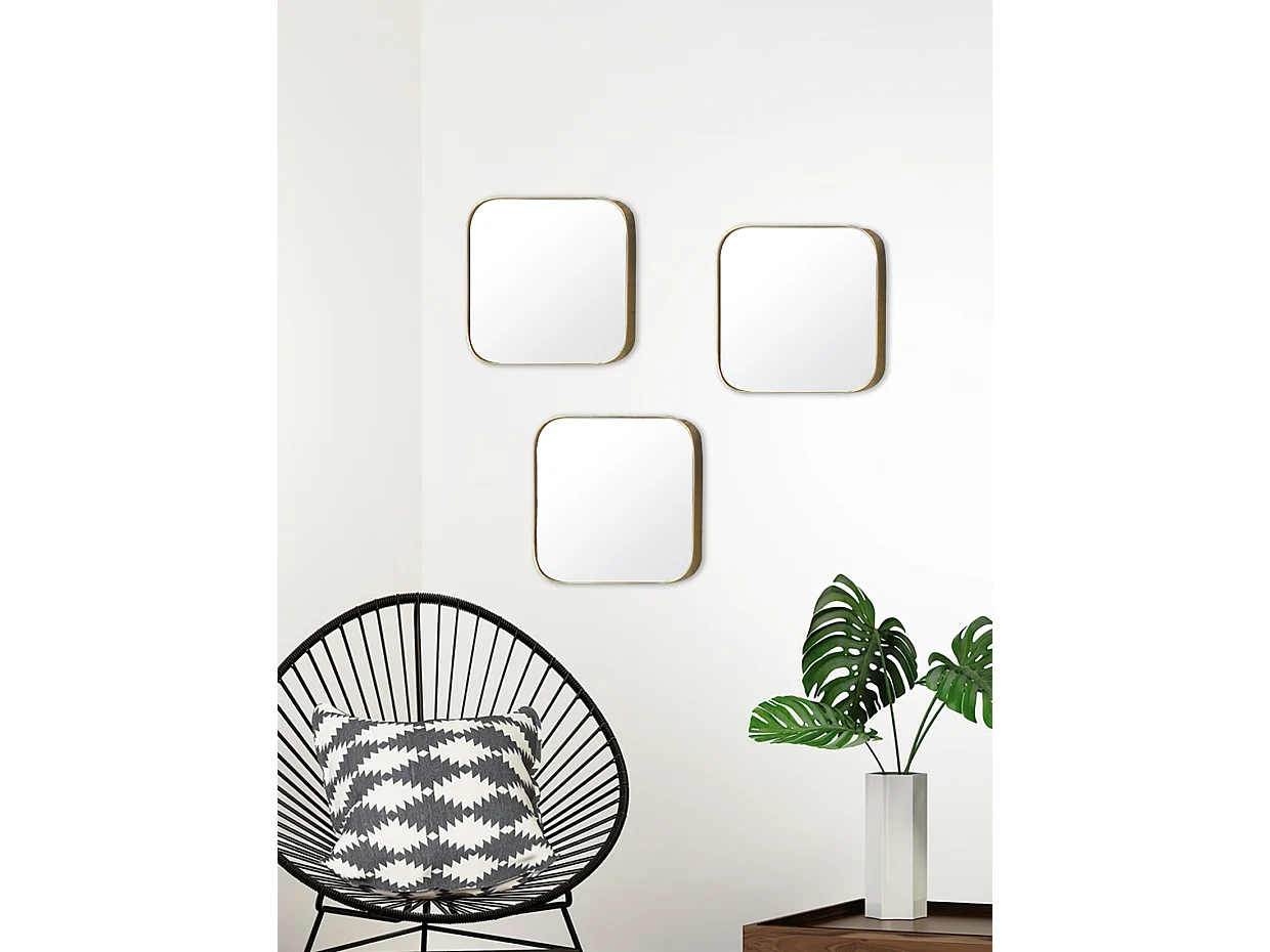 Miroir carré aux bords fins 30x30cm