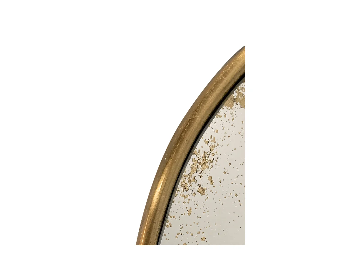 Miroir carré aux bords arrondis effet vieilli 60 x 60 cm