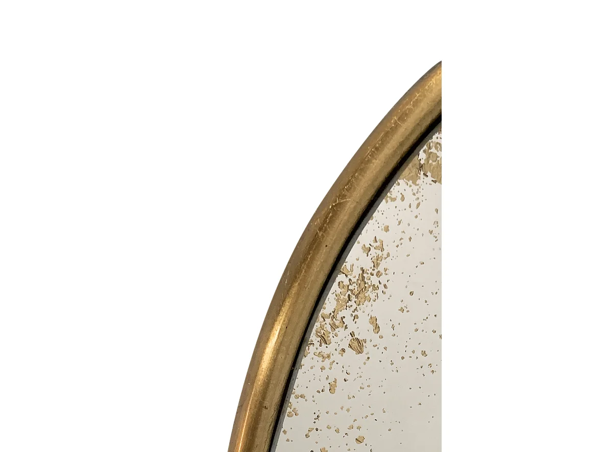 Miroir carré aux bords arrondis effet vieilli 60 x 60 cm