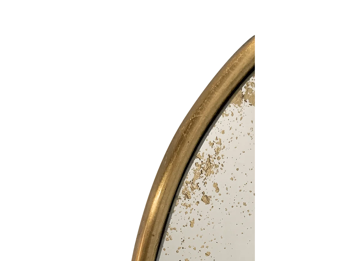 Miroir carré aux bords arrondis effet vieilli 60 x 60 cm