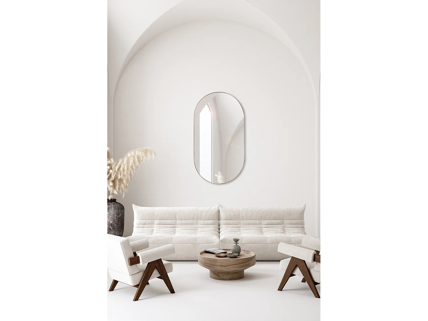 Miroir ovale fin 50x90x3cm