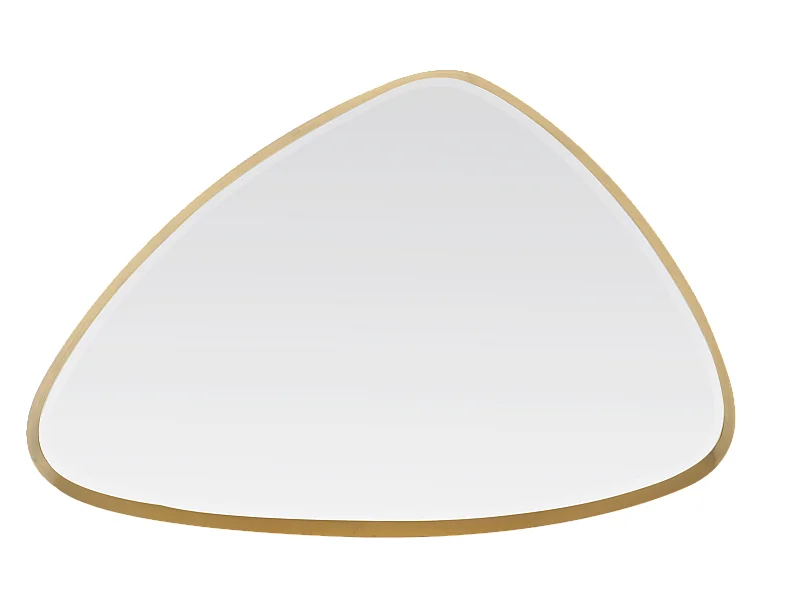 Miroir biseauté triangle doré 62x42x4cm