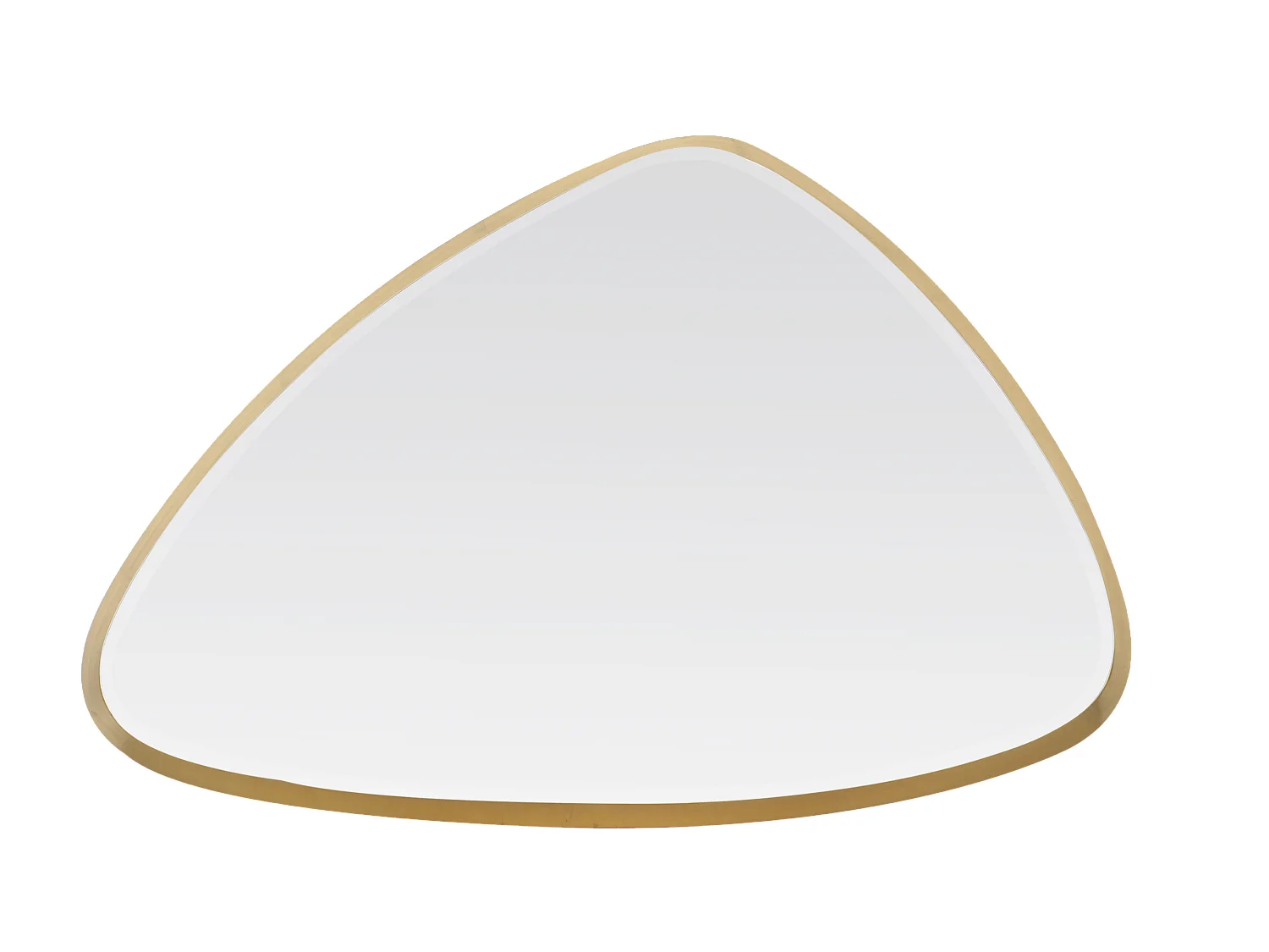 Miroir biseauté triangle doré 62x42x4cm