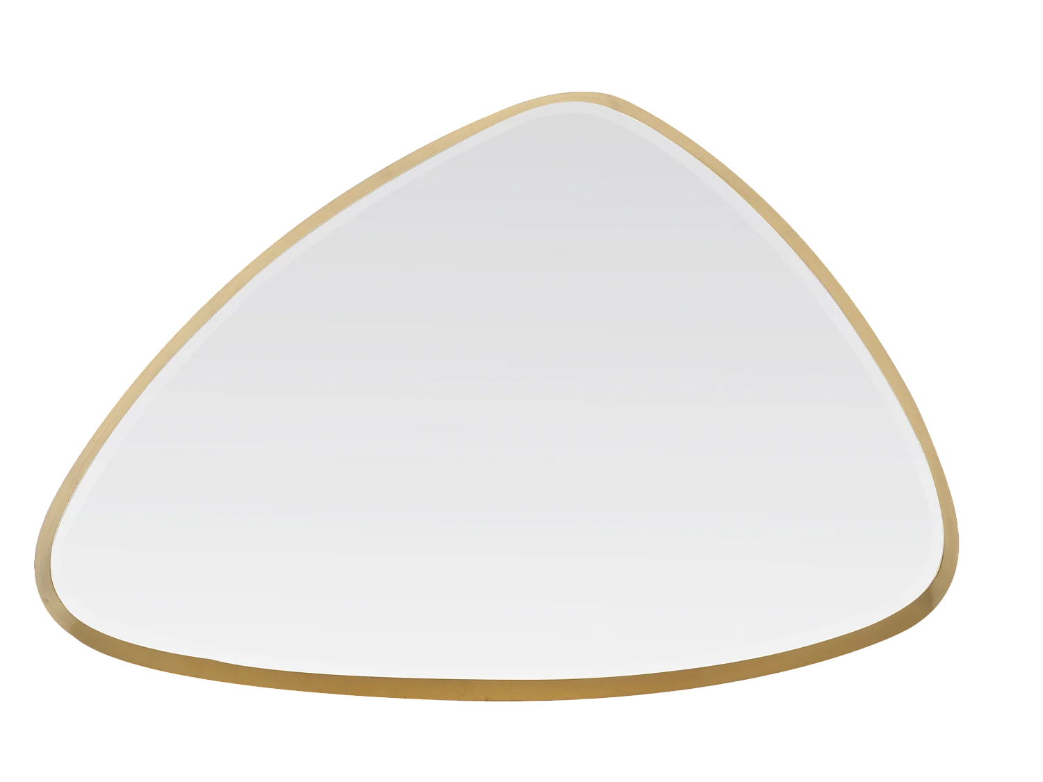 Miroir biseauté triangle doré 62x42x4cm