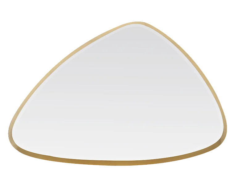 Miroir biseauté triangle doré 62x42x4cm