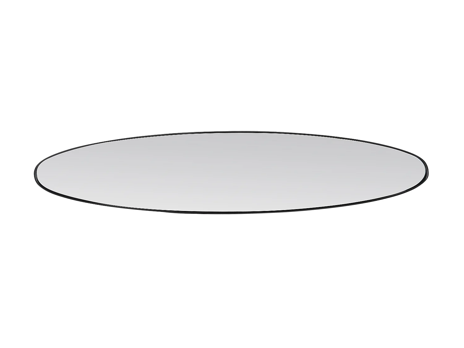 Miroir ovale aux bords fins noir 24x118cm