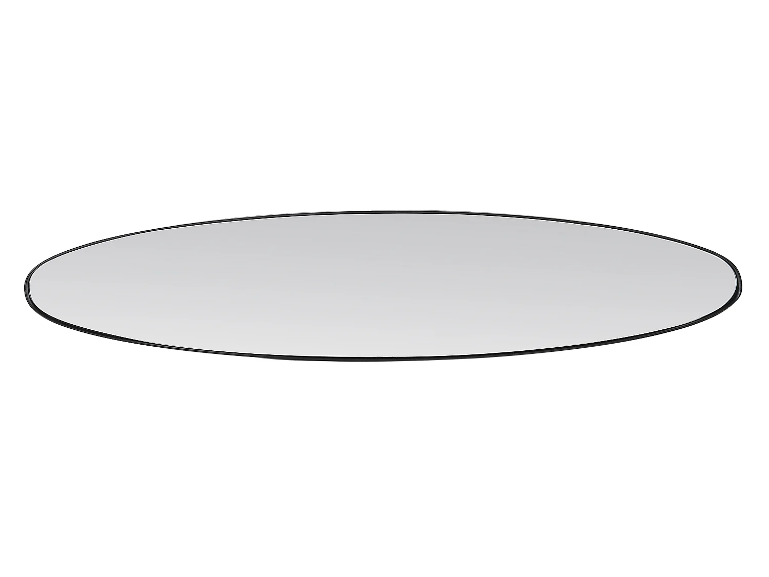 Miroir ovale aux bords fins noir 24x118cm
