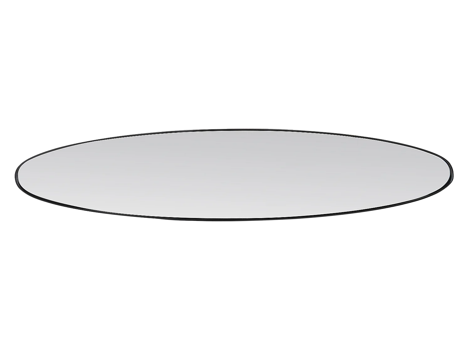 Miroir ovale aux bords fins noir 24x118cm