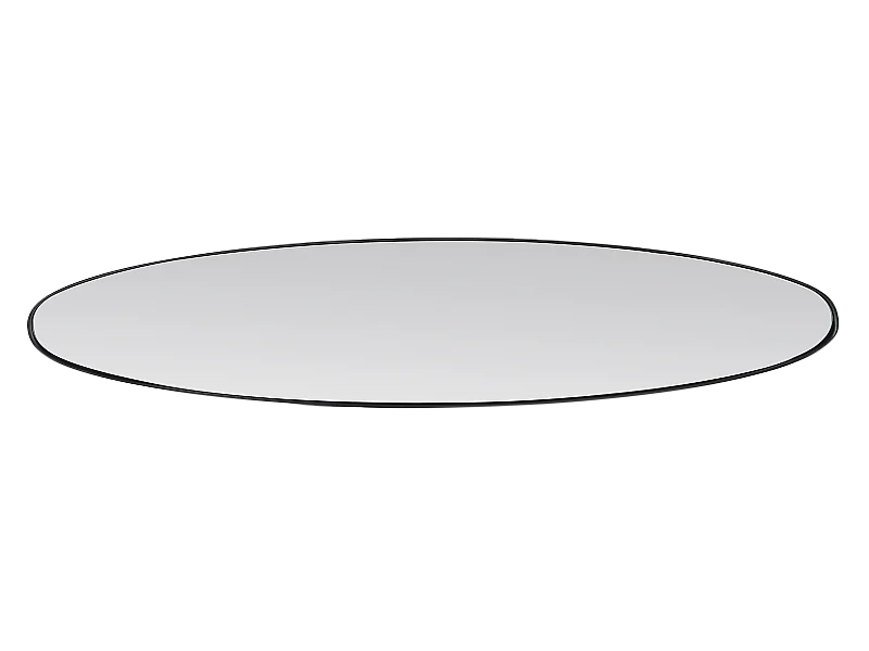 Miroir ovale aux bords fins noir 24x118cm