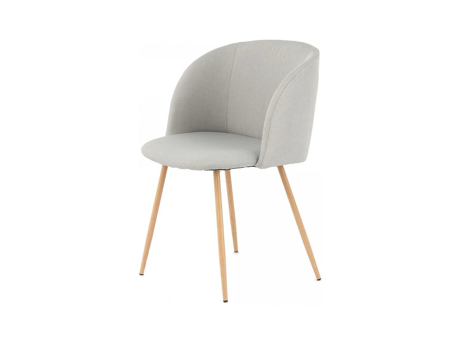 Chaise semi artisanal LOT DE 2 ANA 56x54x84 gris