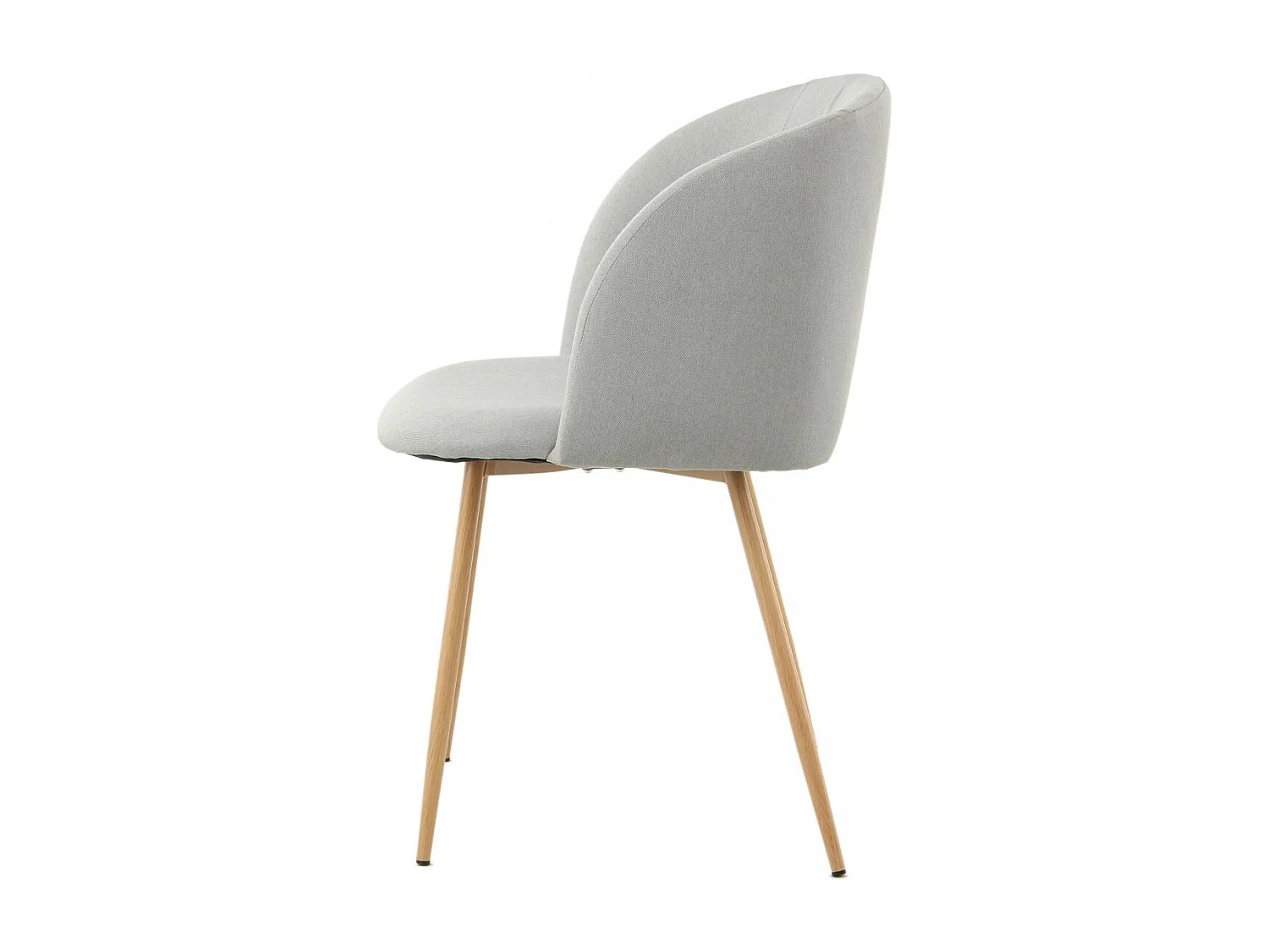 Chaise semi artisanal LOT DE 2 ANA 56x54x84 gris