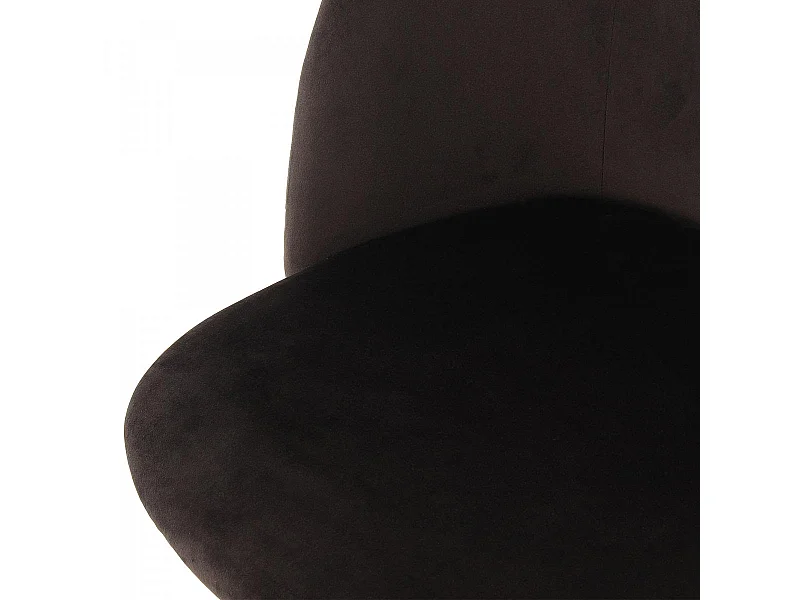 Chaise semi artisanal LOT DE 2 ANA 56x54x84 noir