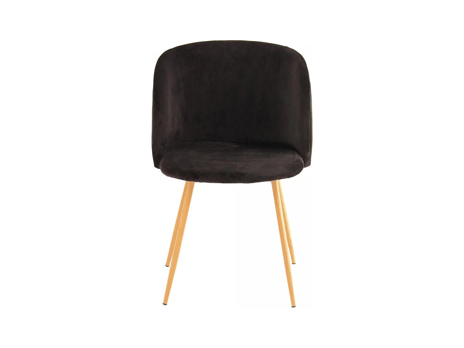 Chaise semi artisanal LOT DE 2 ANA 56x54x84 noir