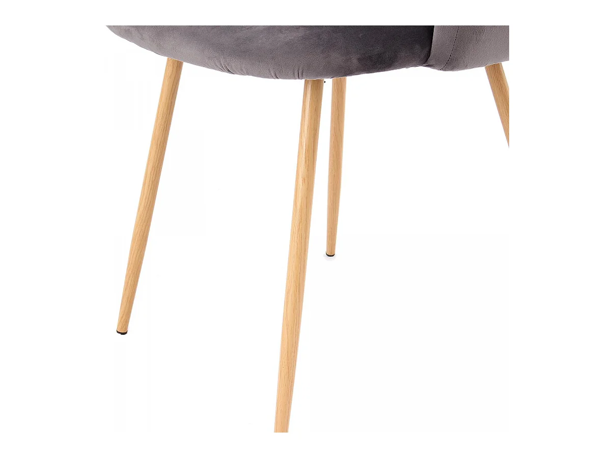 Chaise semi artisanal LOT DE 2 ANA 56x54x84 gris