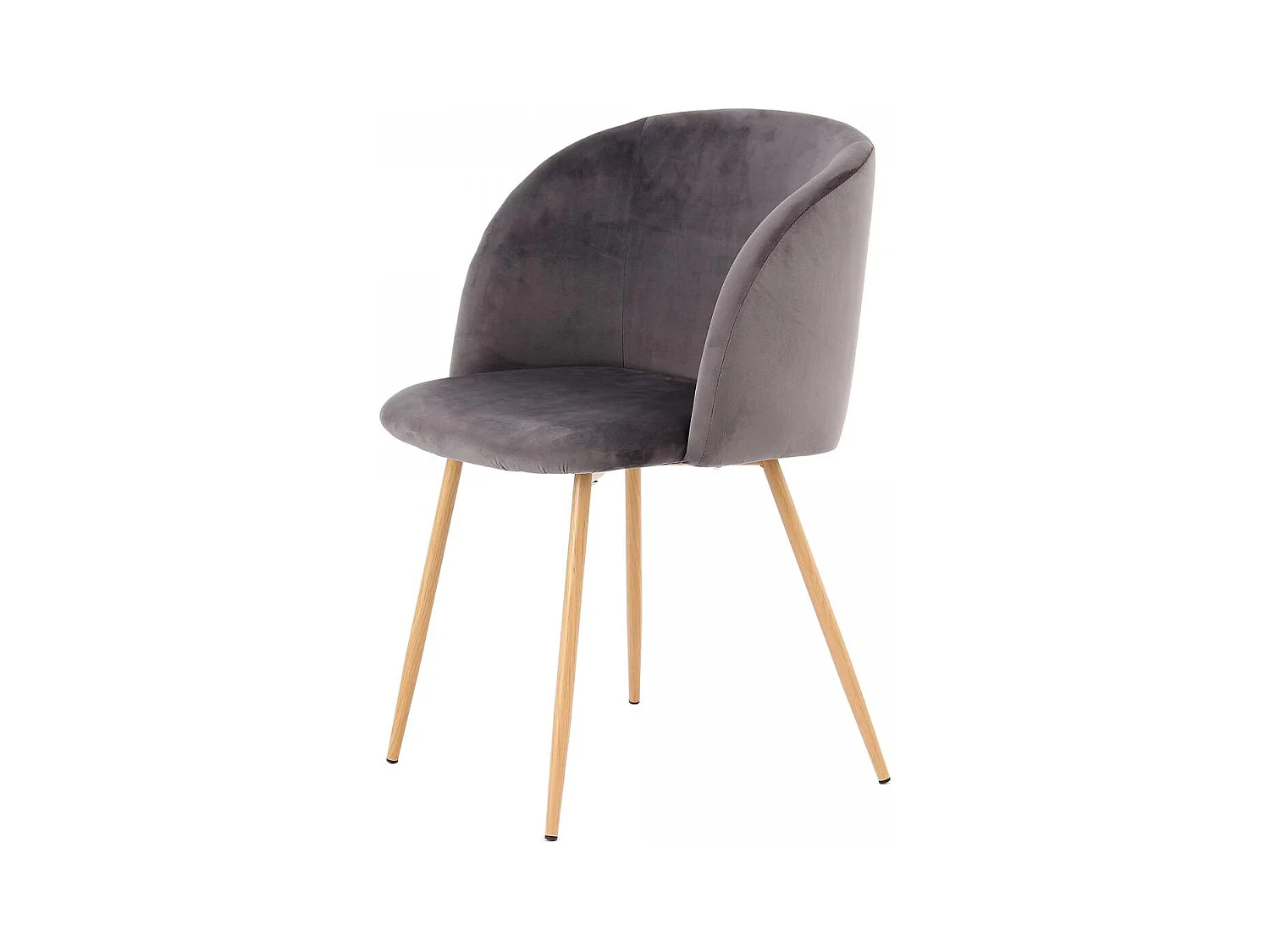 Chaise semi artisanal LOT DE 2 ANA 56x54x84 gris